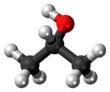 Ball-and-stick model of isopropyl alcohol