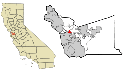 Location in Alameda County and the state of California