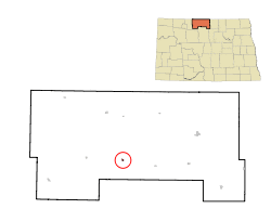 Location of Newburg, North Dakota