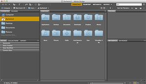 Adobe Bridge CS6 running on Mac OS X Lion