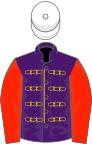 Purple, gold braid, scarlet sleeves, white cap
