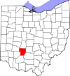State map highlighting Fayette County