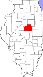 McLean County's location in Illinois