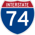 Interstate 74 marker