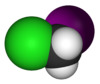 Spacefill model of chloroiodomethane