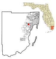 Location in Miami-Dade County and the state of Florida