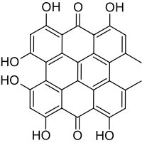 Structural formula of hypericin