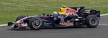 Webber driving a Red Bull car at the 2008 French Grand Prix