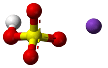 Ball-and-stick model of the component ions