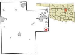 Location within Creek County, and the state of Oklahoma
