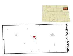 Location of Park River, North Dakota