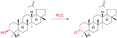 Example of PCC oxidation of secondary alcohol