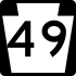 Pennsylvania Route 49 marker