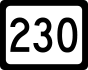 West Virginia Route 230 marker