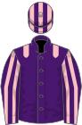 Purple, Pink epaulets, striped sleeves and cap
