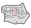 Location of Nieuwelanddistrict in Barendrecht