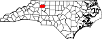 State map highlighting Yadkin County