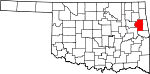 State map highlighting Cherokee County