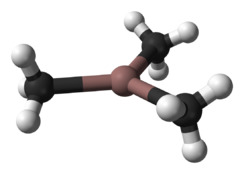 Ball and stick model of trimethylindium