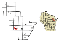 Location of Gillett in Oconto County, Wisconsin.