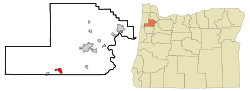 Location in Oregon