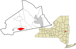 Location in Schenectady County and the state of New York.