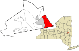 Location in Schenectady County and the state of New York