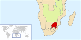 Location of Transvaal Republic