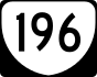 State Route 196 marker