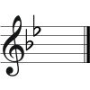 B-flat Major key signature
