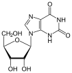 Chemical structure of xanthosine