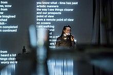 Antye Greie performing on 8 November 2019.