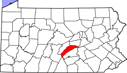Map of Juniata County, Pennsylvania
