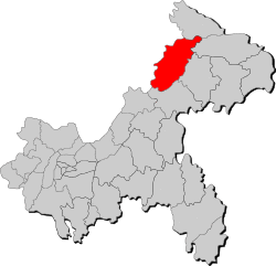 Location of Kaizhou in Chongqing