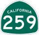 State Route 259 marker