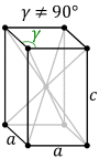Right rhombic prism, body-centered
