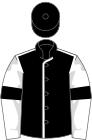 Black, white seams, white sleeves, black armlets, black cap