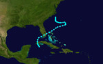 1892 Atlantic tropical storm 1 track.png