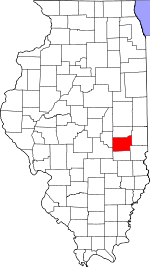 Coles County's location in Illinois