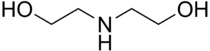 Skeletal formula of diethanolamine