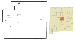Location of Moriarty, New Mexico