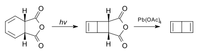 Dewar benzene synthesis reported by van Tamelen and Pappas[5]