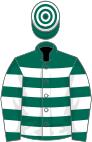 Dark green, white hoops