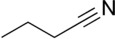 Structural formula of butyronitrile