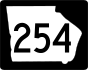 State Route 254 marker