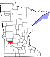State map highlighting Chippewa County