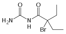 Skeletal formula of carbromal