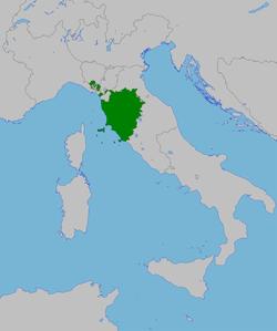 The Grand Duchy of Tuscany in 1815 to 1847.