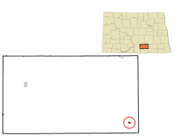 Location of Fredonia, North Dakota