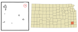 Location within Neosho County and Kansas